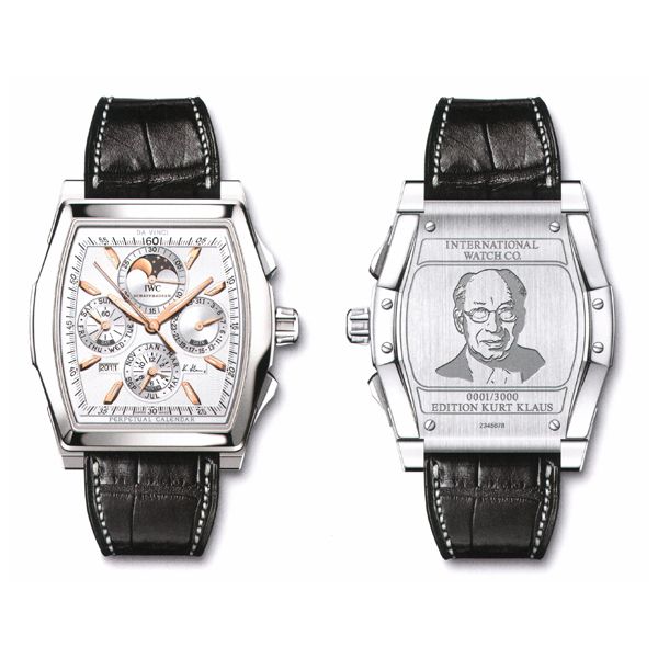 en acier fin avec bracelet en alligator noir IW376207