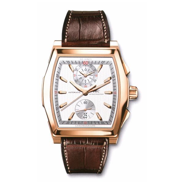 en or rose 18 carats avec bracelet en alligator brun foncé (disponible également avec bracelet en or rose 18 carats) IW376418