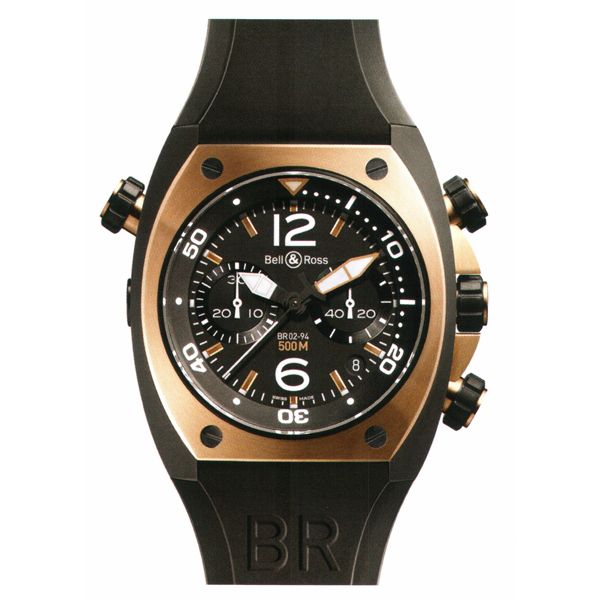 BR 02-94 PINK GOLD & CARBON BR02-CHR-BICOLOR